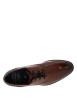 Thumbnail Derbies cognac en cuir avec un talon plat et des lacets ronds - Image 4