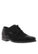 Thumbnail Derbies noires en cuir avec un talon plat et des lacets ronds - Image 3