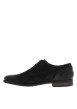 Thumbnail Derbies noires en cuir avec un talon plat et des lacets ronds - Image 2