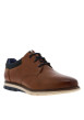 Thumbnail Derbies cognac en cuir à talon plat avec des lacets ronds tressés - Image 3