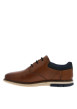 Thumbnail Derbies cognac en cuir à talon plat avec des lacets ronds tressés - Image 2
