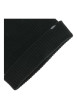Thumbnail Bonnet noir uni en maille tricotée avec un petit logo blanc cousu - Image 3