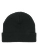 Thumbnail Bonnet noir uni en maille tricotée avec un logo blanc iconique brodé - Image 2