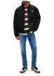 Thumbnail Jean en coton bleu uni avec une coupe slim à zip et à bouton - Image 3