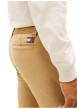 Thumbnail Pantalon Chino en coton beige uni avec une coupe slim à zip et à bouton - Image 5