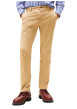 Thumbnail Pantalon Chino en coton beige uni avec une coupe slim à zip et à bouton - Image 6