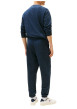Thumbnail Pantalon Jogging marine uni avec une coupe droite et une taille élastiquée - Image 3