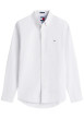 Thumbnail Chemise en coton blanche à rayures avec une coupe droite et col à revers