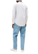 Thumbnail Chemise en coton blanche à rayures avec une coupe droite et col à revers - Image 3