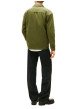 Thumbnail Chemise en coton kaki unie avec une coupe droite et un col à revers - Image 3