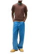 Thumbnail T-shirt en coton marron uni avec une coupe droite et un col rond - Image 4