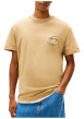Thumbnail T-shirt en coton beige imprimé avec une coupe droite et un col rond - Image 2