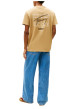 Thumbnail T-shirt en coton beige imprimé avec une coupe droite et un col rond - Image 3