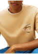 Thumbnail T-shirt en coton beige imprimé avec une coupe droite et un col rond - Image 5