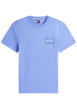 Thumbnail T-shirt en coton marine imprimé avec une coupe droite et un col rond
