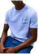 Thumbnail T-shirt en coton marine imprimé avec une coupe droite et un col rond - Image 5