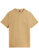 Thumbnail T-shirt beige uni avec une coupe droite et des manches courtes