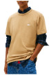 Thumbnail T-shirt beige uni avec une coupe droite et des manches courtes - Image 2