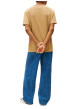 Thumbnail T-shirt beige uni avec une coupe droite et des manches courtes - Image 3