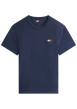 Thumbnail T-shirt marine uni avec une coupe droite et des manches courtes