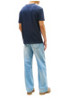 Thumbnail T-shirt marine uni avec une coupe droite et des manches courtes - Image 3
