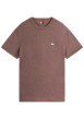 Thumbnail T-shirt marron uni avec une coupe droite et des manches courtes