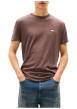 Thumbnail T-shirt marron uni avec une coupe droite et des manches courtes - Image 2