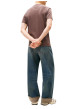 Thumbnail T-shirt marron uni avec une coupe droite et des manches courtes - Image 3