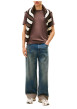 Thumbnail T-shirt marron uni avec une coupe droite et des manches courtes - Image 4