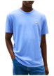 Thumbnail T-shirt bleu uni avec une coupe droite et des manches courtes - Image 2