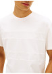 Thumbnail T-shirt en coton écru uni avec une coupe droite et un col rond - Image 5