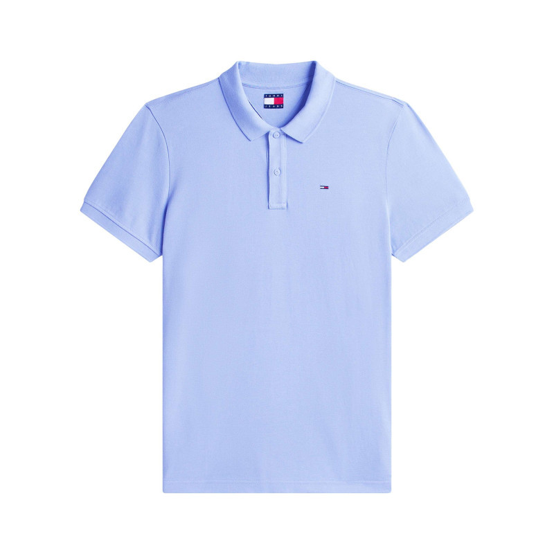 Tommy Jeans - Polo En Coton Lavande Uni Avec Une Coupe Droite Et Un Col à Revers - Violet