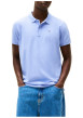 Thumbnail Polo en coton lavande uni avec une coupe droite et un col à revers - Image 2