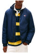 Thumbnail Blouson marine uni avec une coupe droite et un col montant - Image 2