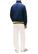 Thumbnail Blouson marine uni avec une coupe droite et un col montant - Image 3