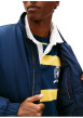 Thumbnail Blouson marine uni avec une coupe droite et un col montant - Image 5