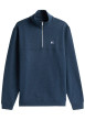 Thumbnail Sweat marine uni avec une coupe droite et un col camionneur