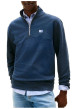 Thumbnail Sweat marine uni avec une coupe droite et un col camionneur - Image 2