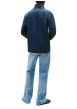 Thumbnail Sweat marine uni avec une coupe droite et un col camionneur - Image 3