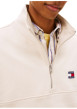 Thumbnail Sweat écru uni avec une coupe droite et un col camionneur - Image 5