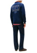 Thumbnail Sweat en coton marine à imprimé avec une coupe droite et un col rond - Image 3