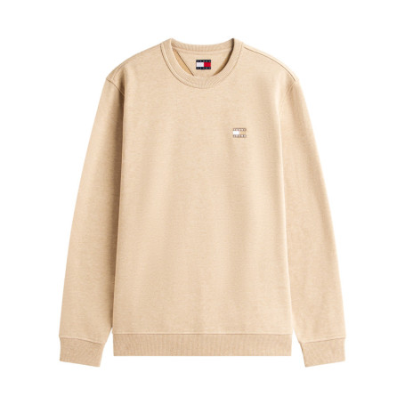 Sweat beige uni avec une coupe droite et des...