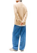 Thumbnail Sweat beige uni avec une coupe droite et des manches longues - Image 3