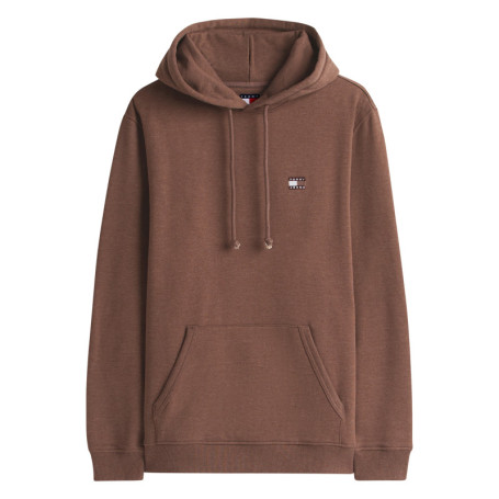 Sweat marron uni avec une coupe droite et un...