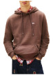 Thumbnail Sweat marron uni avec une coupe droite et un col à capuche - Image 2