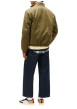Thumbnail Blouson en coton biologique kaki uni avec une coupe droite et un col montant - Image 3