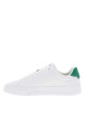 Thumbnail Tennis en cuir blanches et vertes à talon plat avec des lacets - Image 2