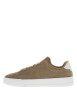 Thumbnail Tennis sable en cuir et doux au toucher avec un talon plateau et des lacets - Image 2