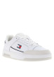 Thumbnail Tennis en cuir blanches à talon plat avec des lacets et logo côté externe - Image 3