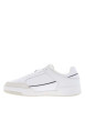Thumbnail Tennis en cuir blanches à talon plat avec des lacets et logo côté externe - Image 2